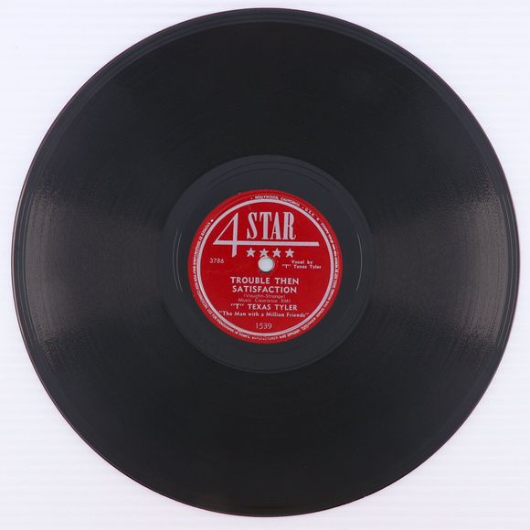 T. Texas Tyler Trouble Then Satisfaction / Solitaire 1950 10" 78 rpm Record 1539 - Picture 2 of 16